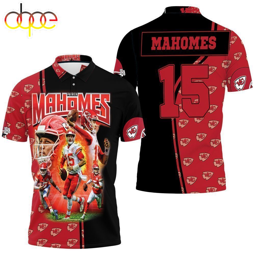#15 Patrick Manohomes Kansas City Chiefs Super Bowl  Afc West Division Champions 3d Polo Shirt