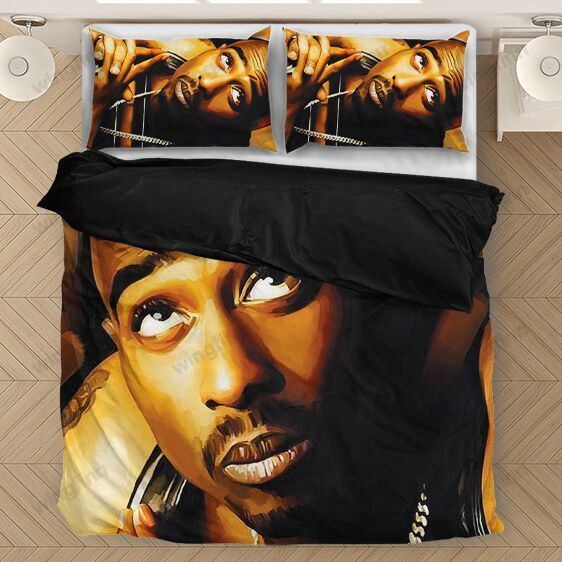 2pac Shakur Fantastic Vintage Picture Bedding Set
