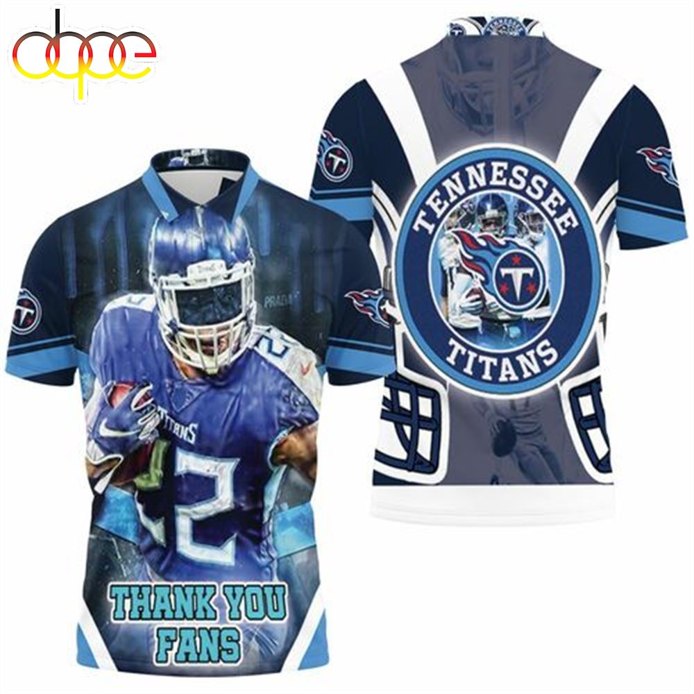 #22 Derrick Henry Thanks You Fan Tennessee Titans Afc South Division Champions Super Bowl  Polo Shirt
