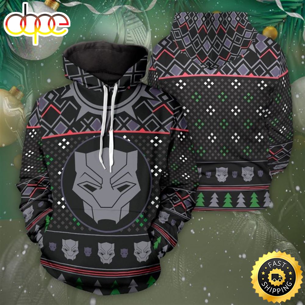 A Wakandan Christmas Black Panther Marvel All Over Print Shirt