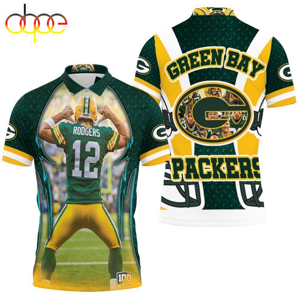 Aaron Charles Rodgers 12 Green Bay Packers Nfc North Division Champions Super Bowl  3d Polo Shirt