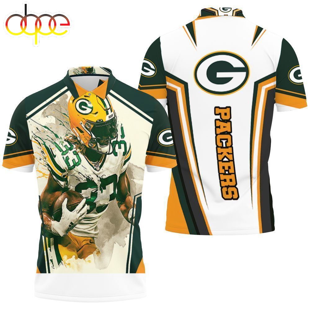 Aaron Jones 33 Green Bay Packers Nfc North Division Champions Super Bowl  Polo Shirt