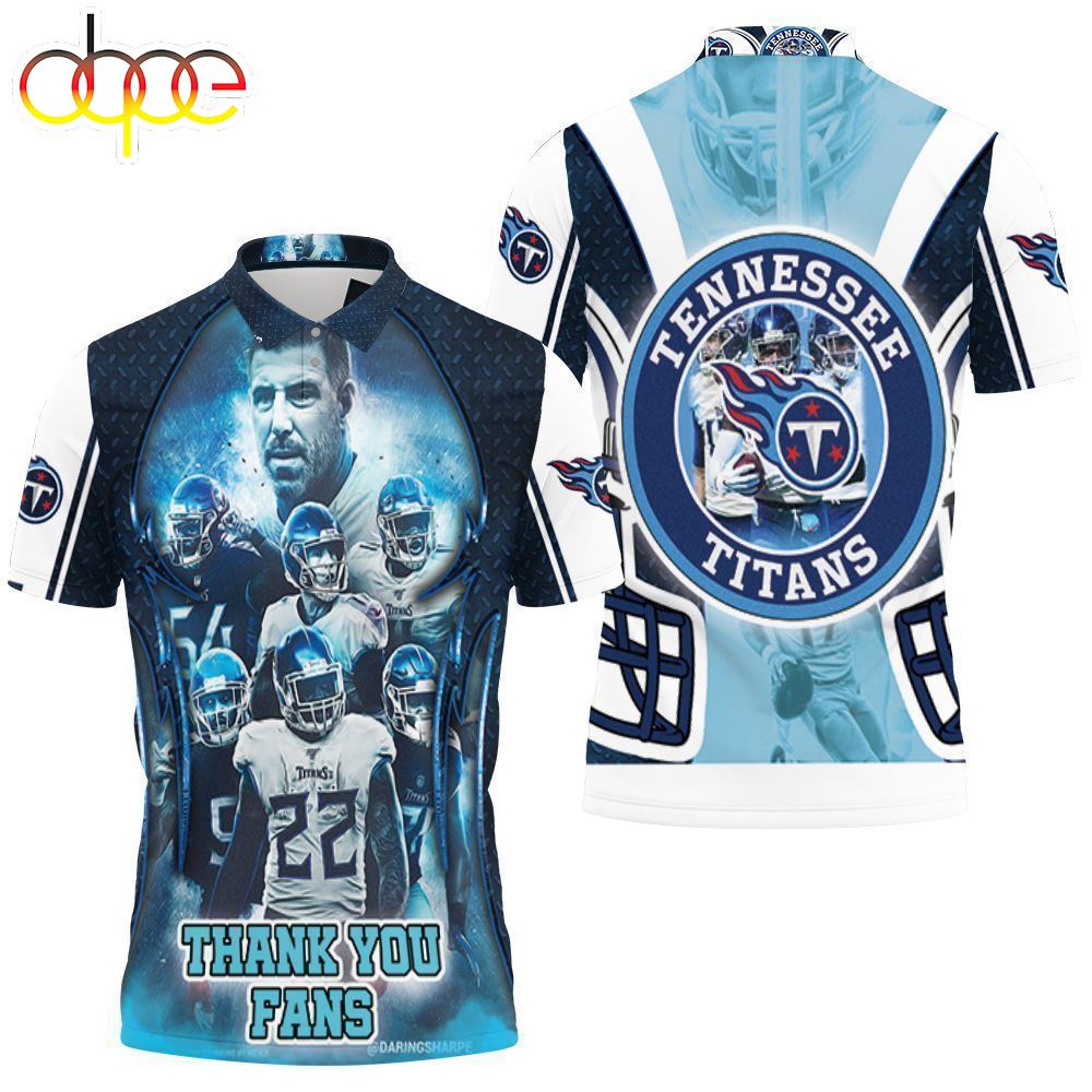 Afc South Division Champions Team Tennessee Titans Thank You Fans Super Bowl  3d Polo Shirt