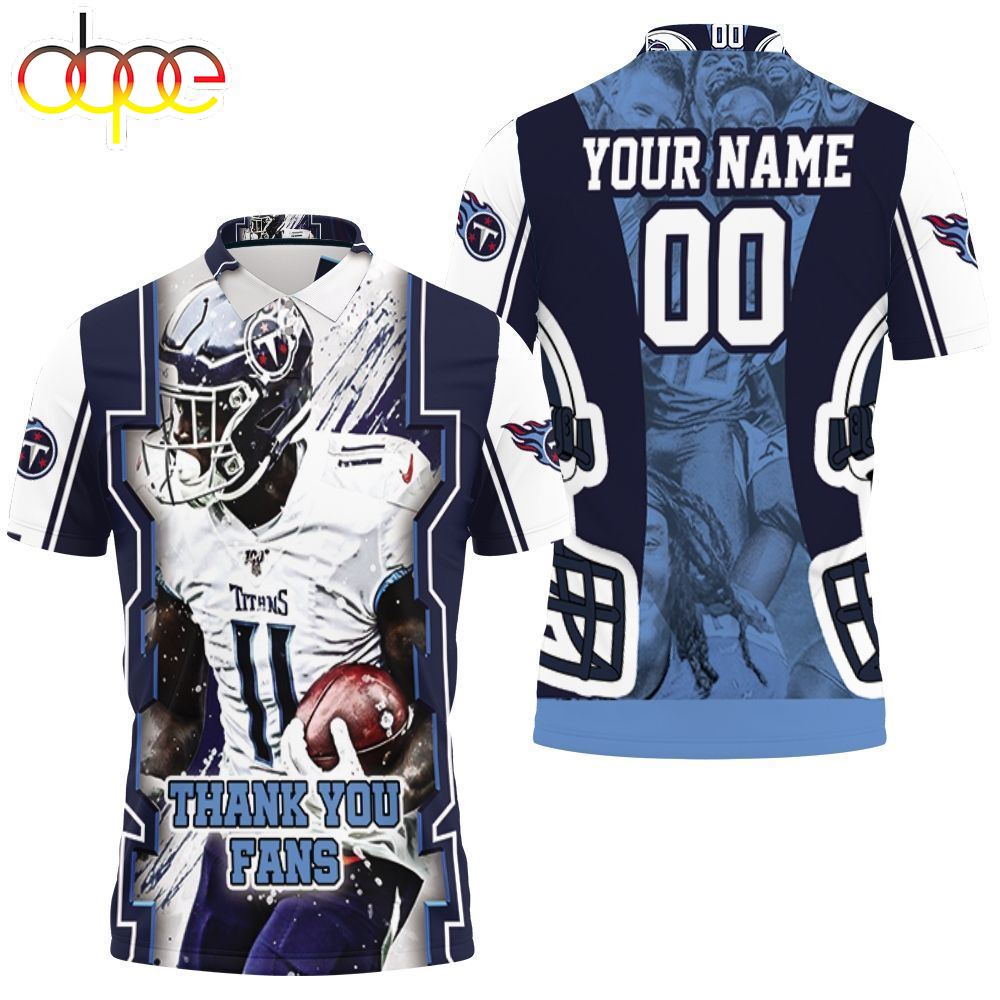 A.j Brown 11 Tennessee Titans Afc South Champions Super Bowl  Personalized Polo Shirt