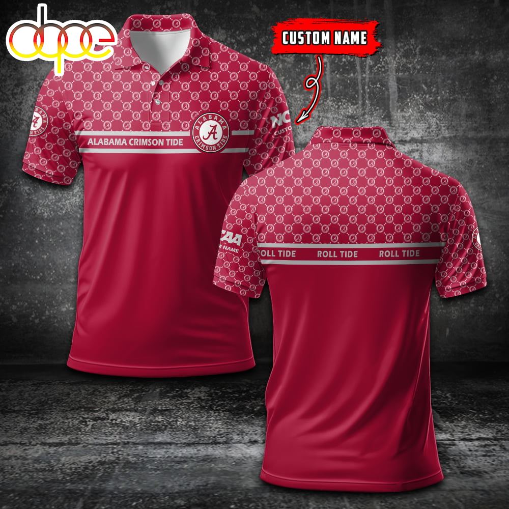 Alabama Crimson Tide Custom Name Sports For Fan Polo Shirt