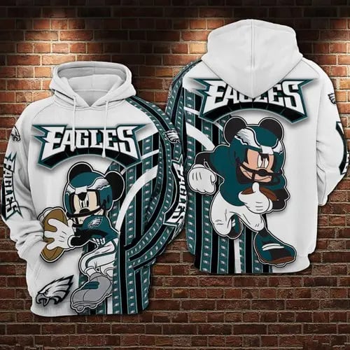 Amazon Sports Team Philadelphia Eagles Nfl Mickey No247 Pullover 3d Hoodie