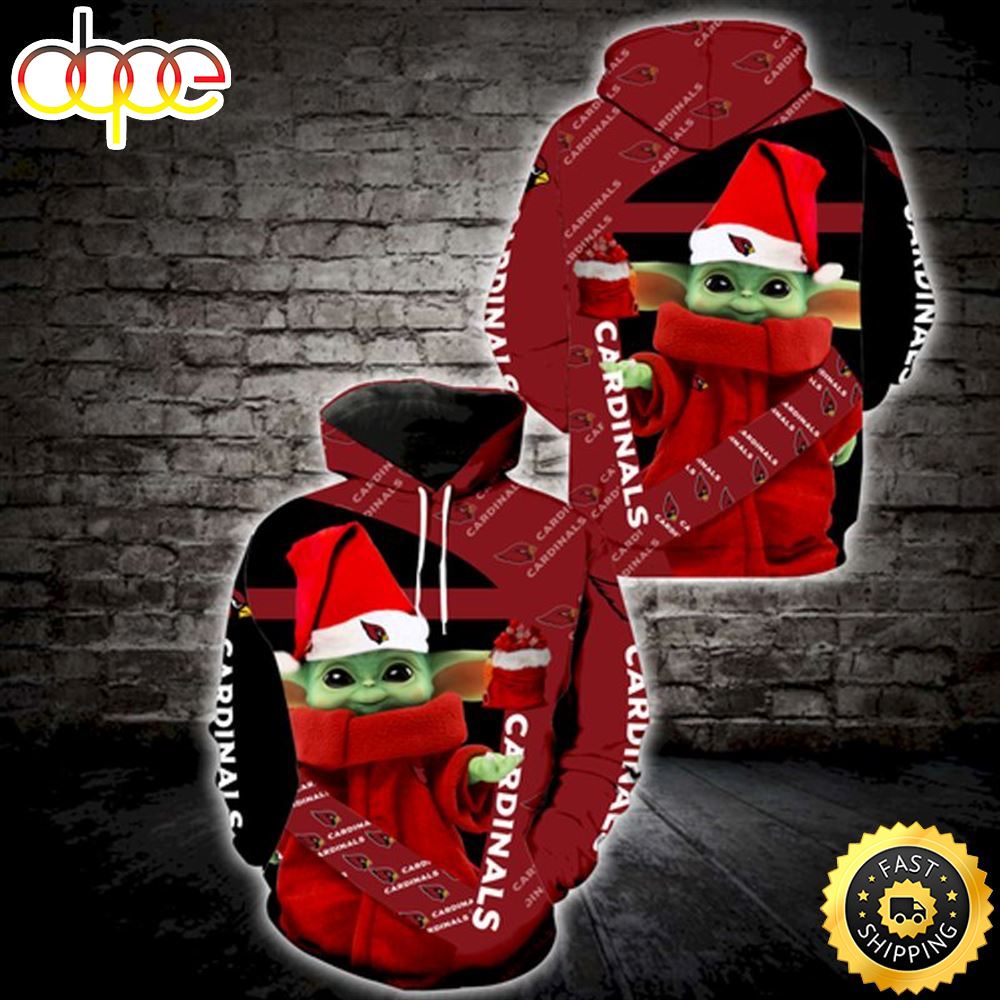 Arizona Cardinals Football Yoda Christmas Full Printing 3d Hoodie All Over Print