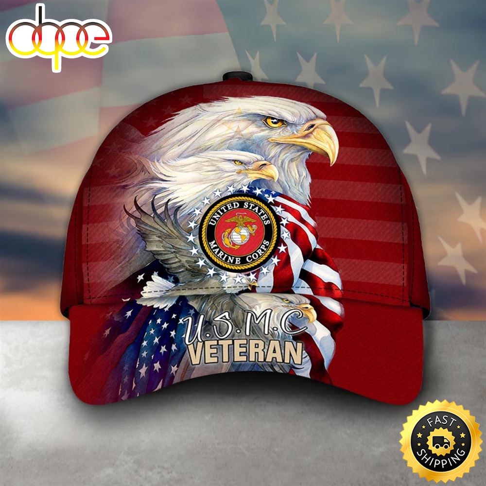 Armed Forces USMC Marine Corps Military Veterans Day America Cap