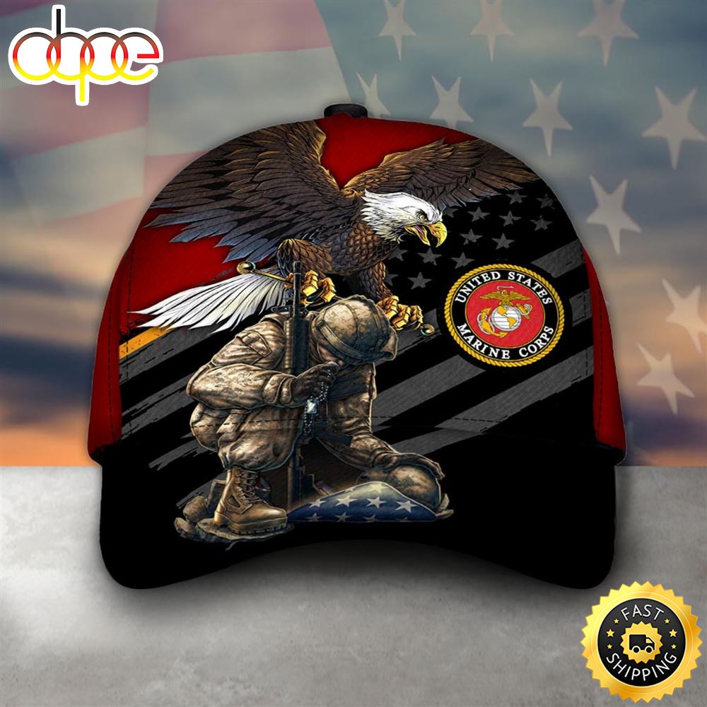 Armed Forces USMC Marine Military Veterans Day Gift For Father Dad Christmas Cap