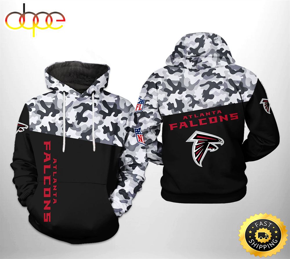 Atlanta Falcons NFL Camo Veteran Team 3D Printed HoodieZipper Hoodie