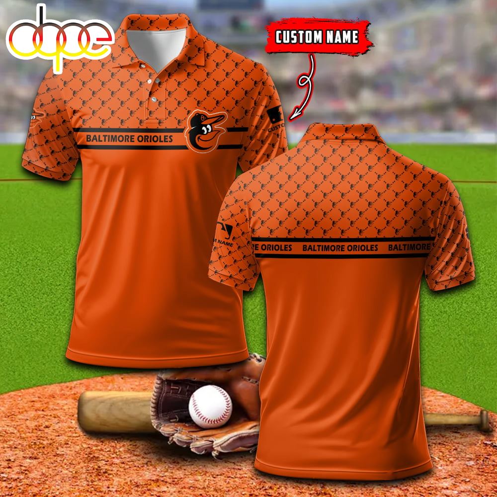 Baltimore Orioles Custom Name Sports For Fan Polo Shirt