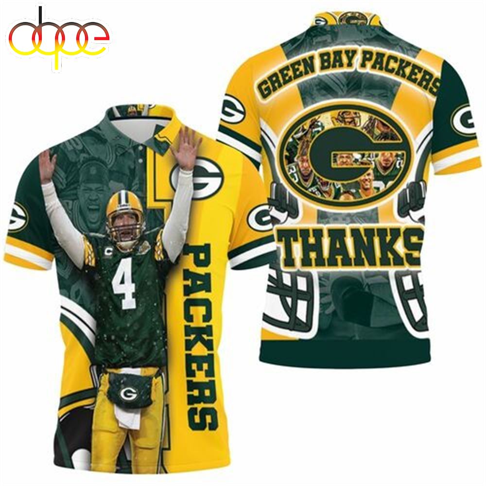 Brett Favre Green Bay Packers Thanks Nfl  Season Nfc North Winner Personalized Polo Shirt