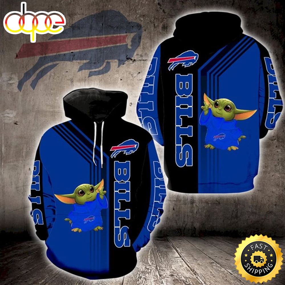 Buffalo Bills Baby Yoda Full Print 3d Hoodie All Over Print