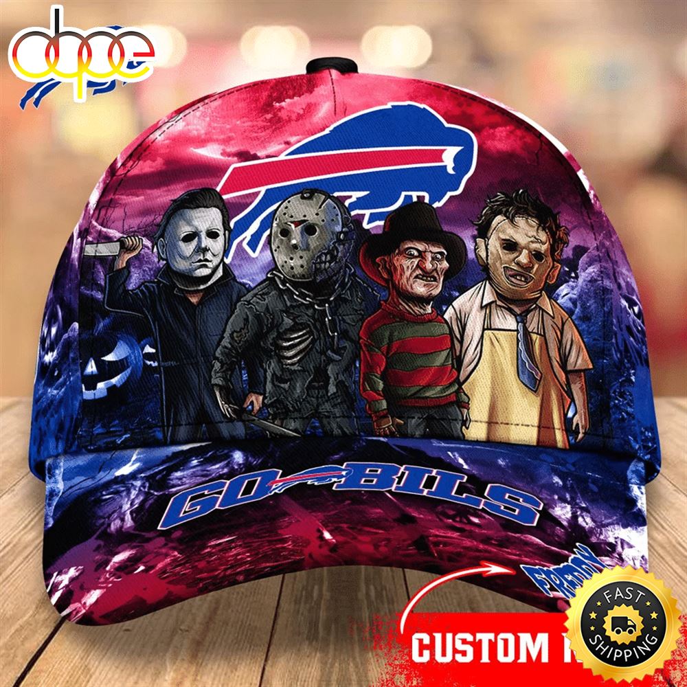 Buffalo Bills  Nfl Personalized Trending Cap Mixed Horror Movie Characters