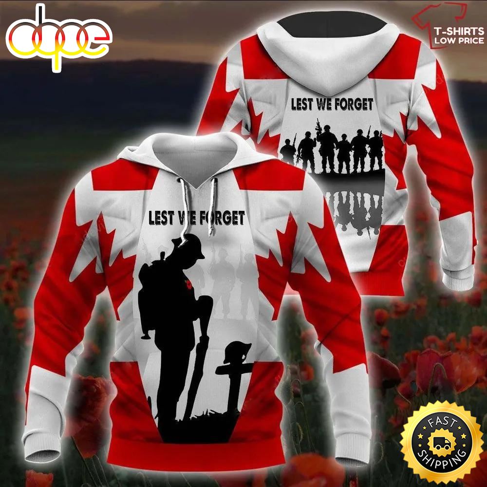 Canada Army Veteran 3D Hoodie