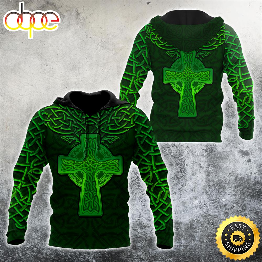 Celtic Knot Cross Wings 3D All Over Print Shirt