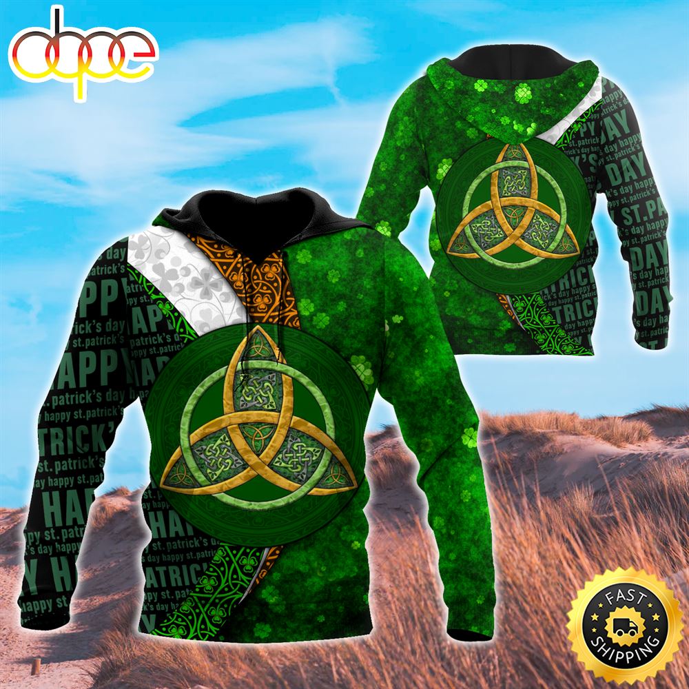 Celtic Knot Shamrock 3D All Over Print Shirt
