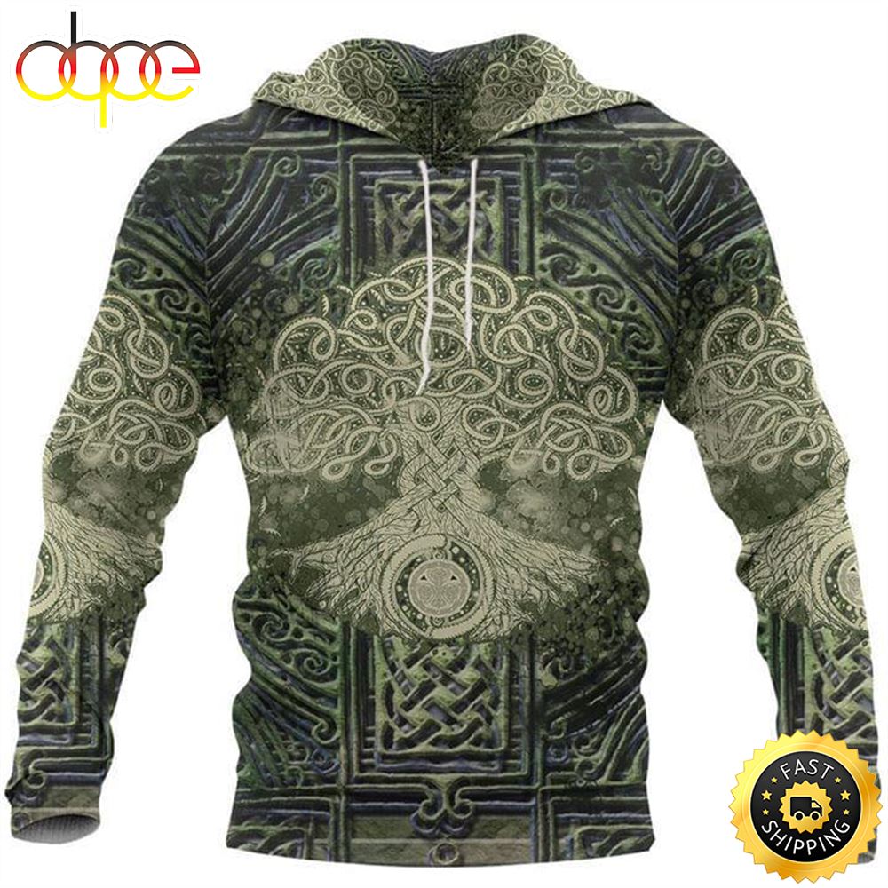 Celtic Tree Of Life Irish St Patrick's Day All Over Print Shirt