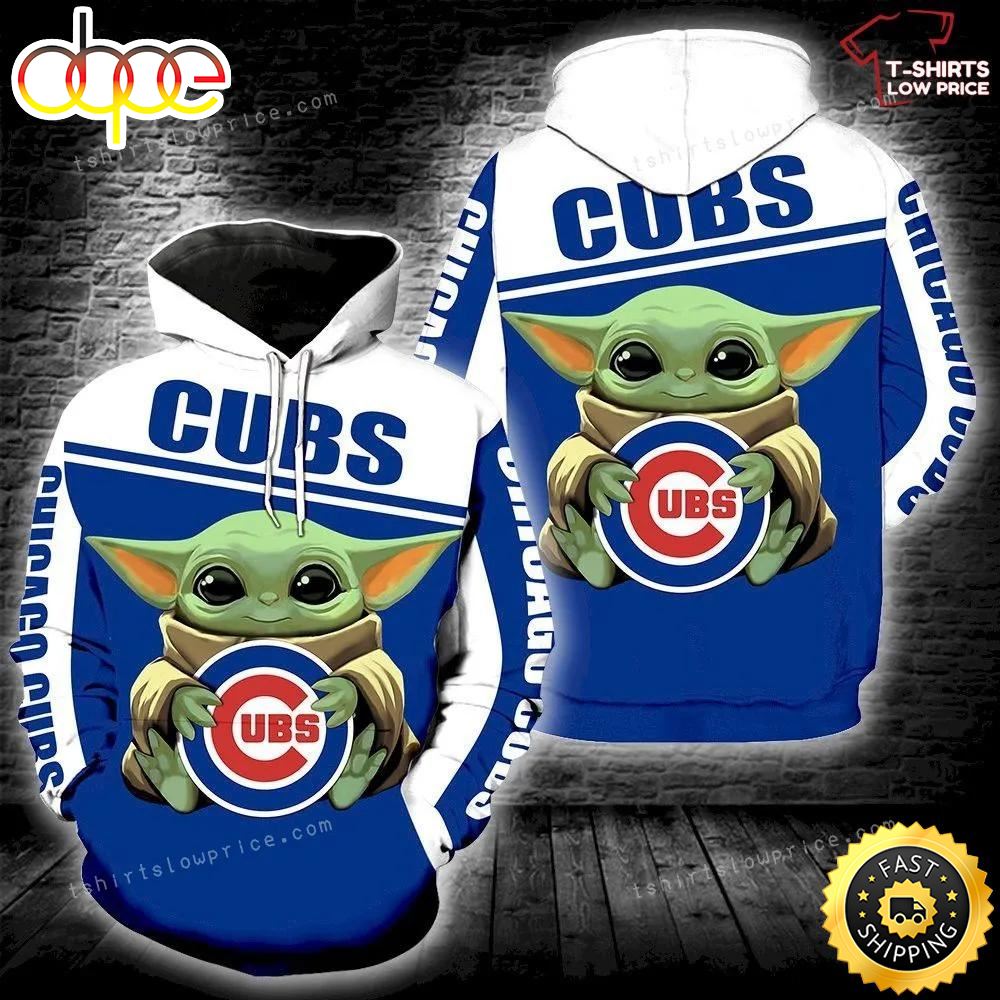 Chicago Cubs Baby Yoda Full Print 3d Hoodie And Zipper Men Women