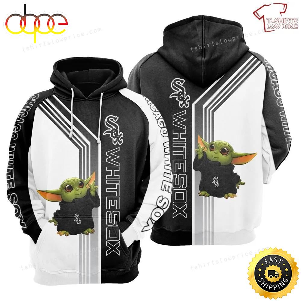 Chicago White Sox Baby Yoda Full Print 3d Hoodie Zipper Men Women
