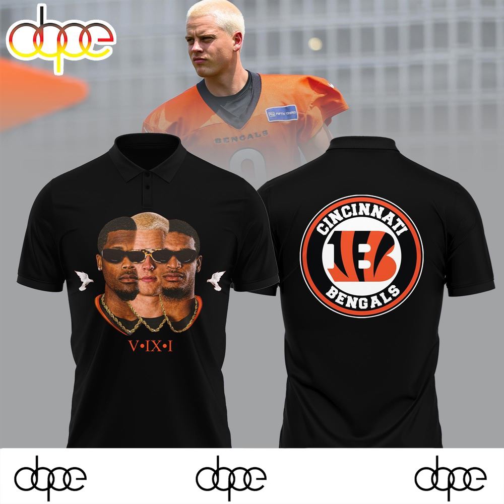 Cincinnati Bengals Champions Black Polo T-shirt