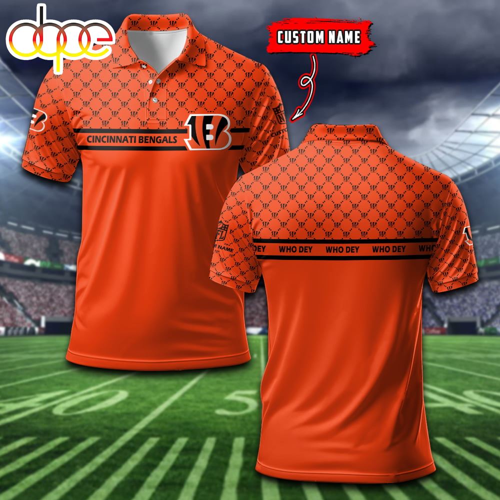 Cincinnati Bengals Custom Name Sports For Fan Polo Shirt