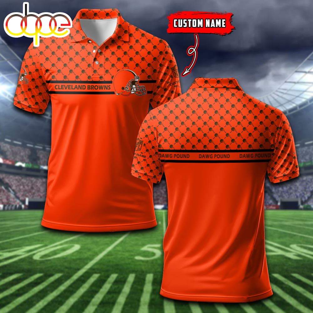Cleveland Browns Custom Name Sports For Fan Polo Shirt