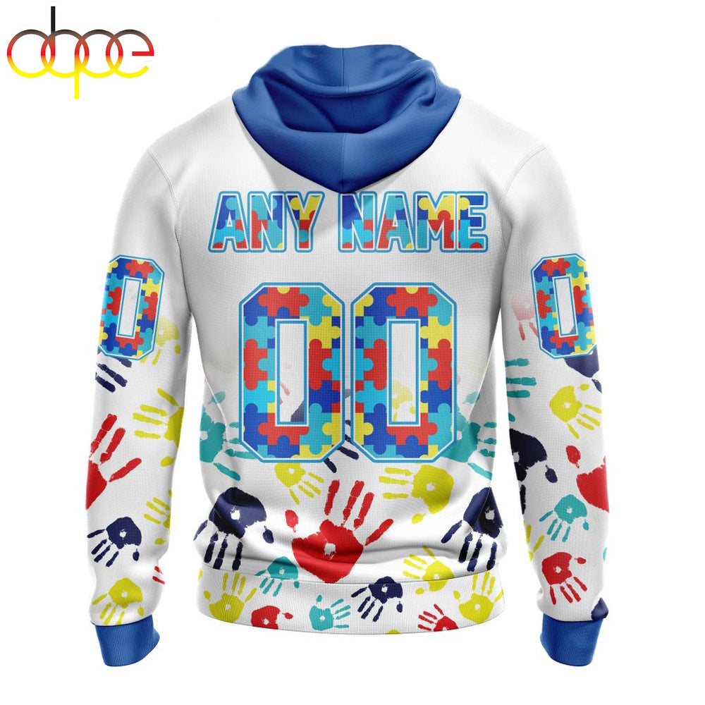 Custom Name And Number Carolina Panthers NFL Special Fearless Against Autism 3D Hoodie Shirt