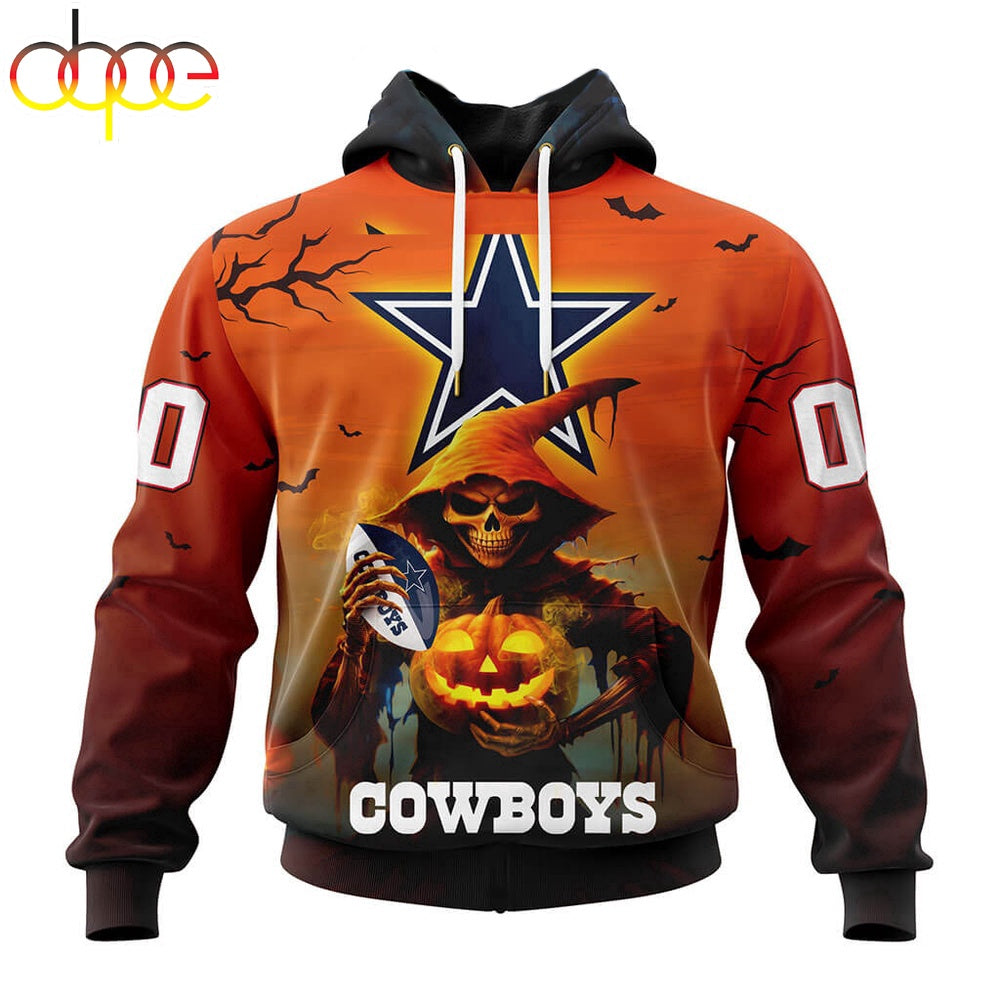 Custom Name And Number Dallas Cowboys Special Death Halloween Hoodie