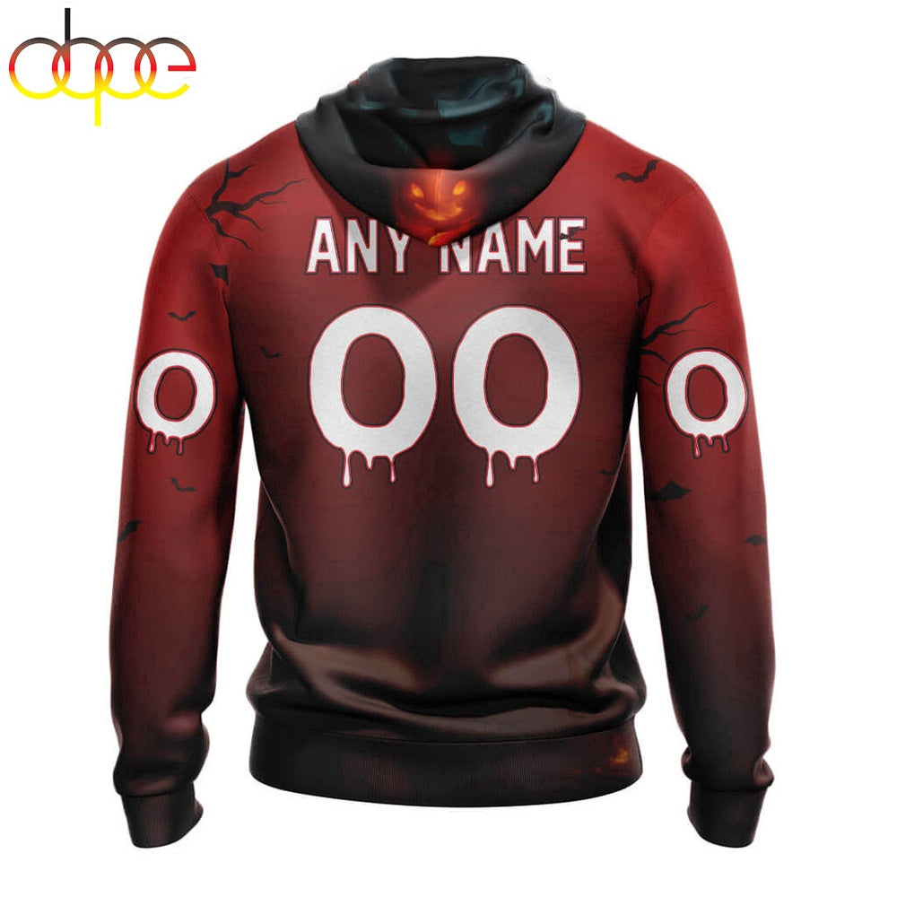 Custom Name And Number New Orleans Saints Horror Terrifier Ghoulish Halloween Day Hoodie