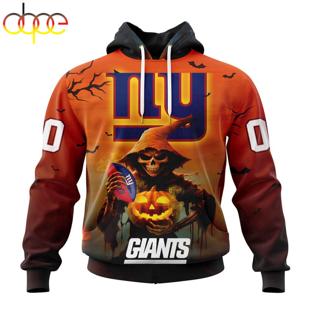 Custom Name And Number New York Giants Special Death Halloween Hoodie