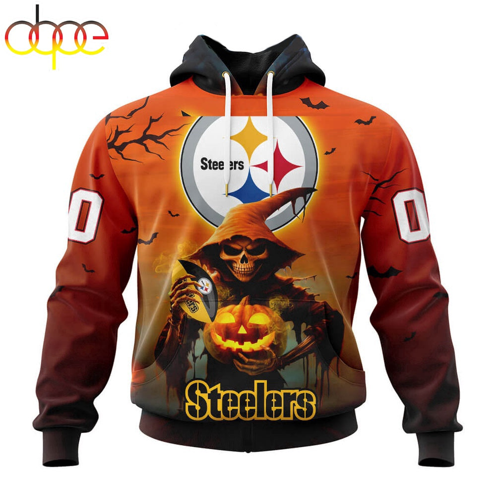 Custom Name And Number Pittsburgh Steelers Special Death Halloween Hoodie