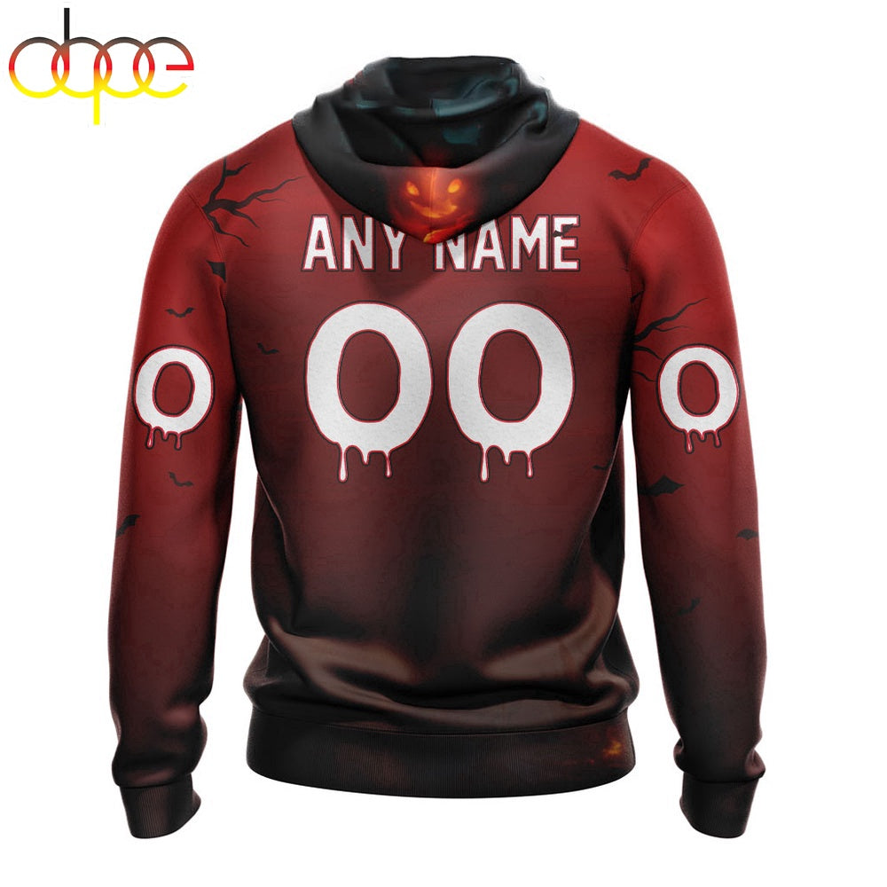 Custom Name And Number Washington Commanders Horror Terrifier Ghoulish Halloween Day Hoodie