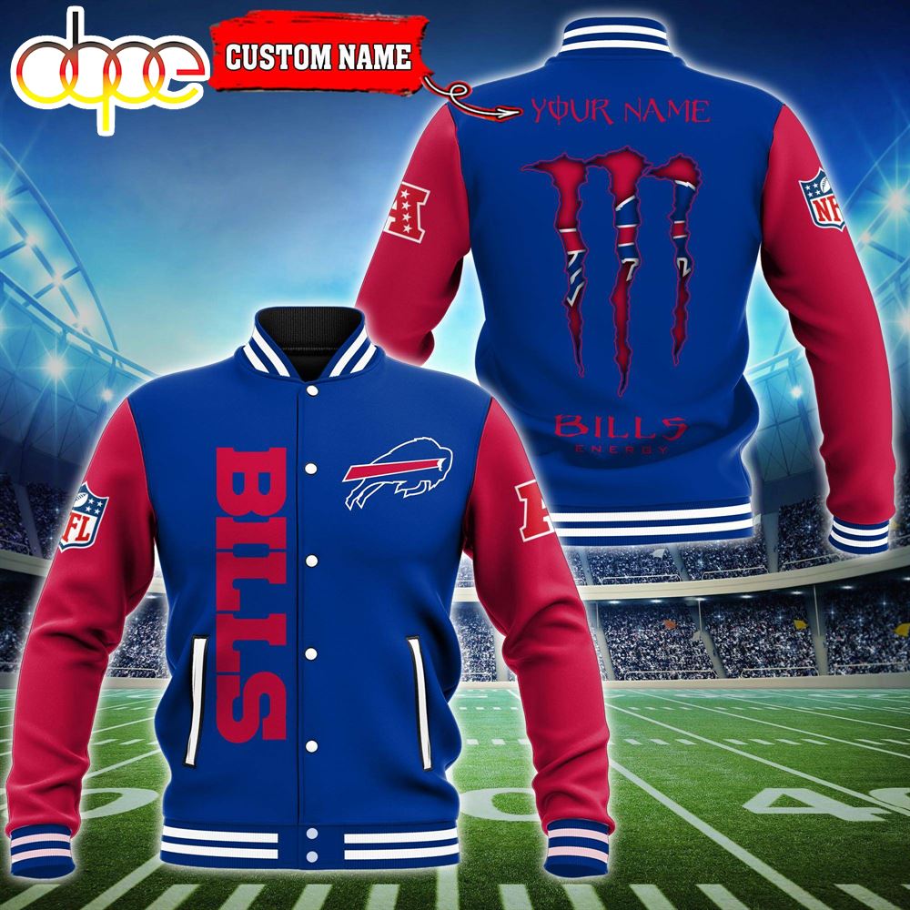 Custom Name - Buffalo Bills Baseball Jacket For Fan
