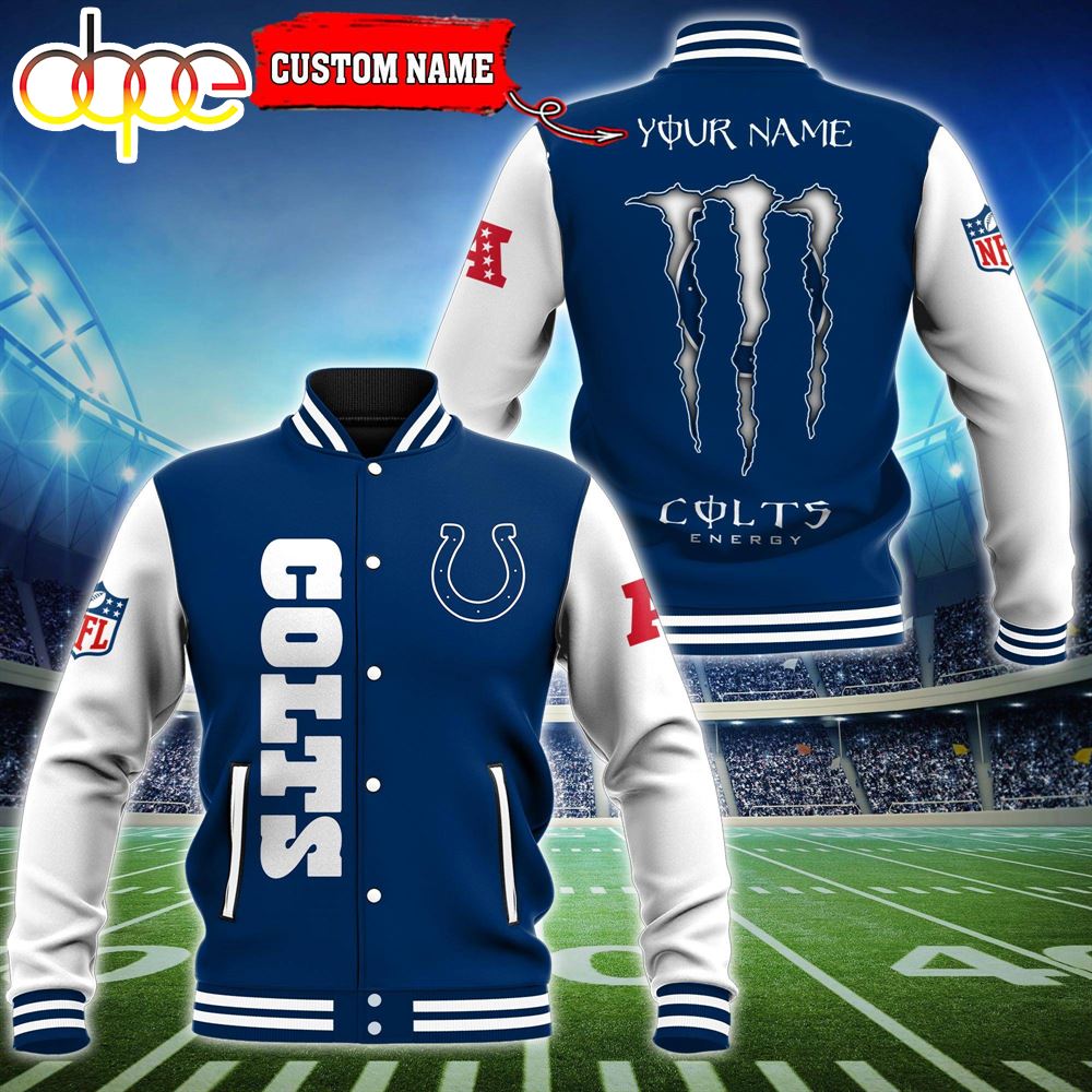 Custom Name - Indianapolis Colts Baseball Jacket For Fan