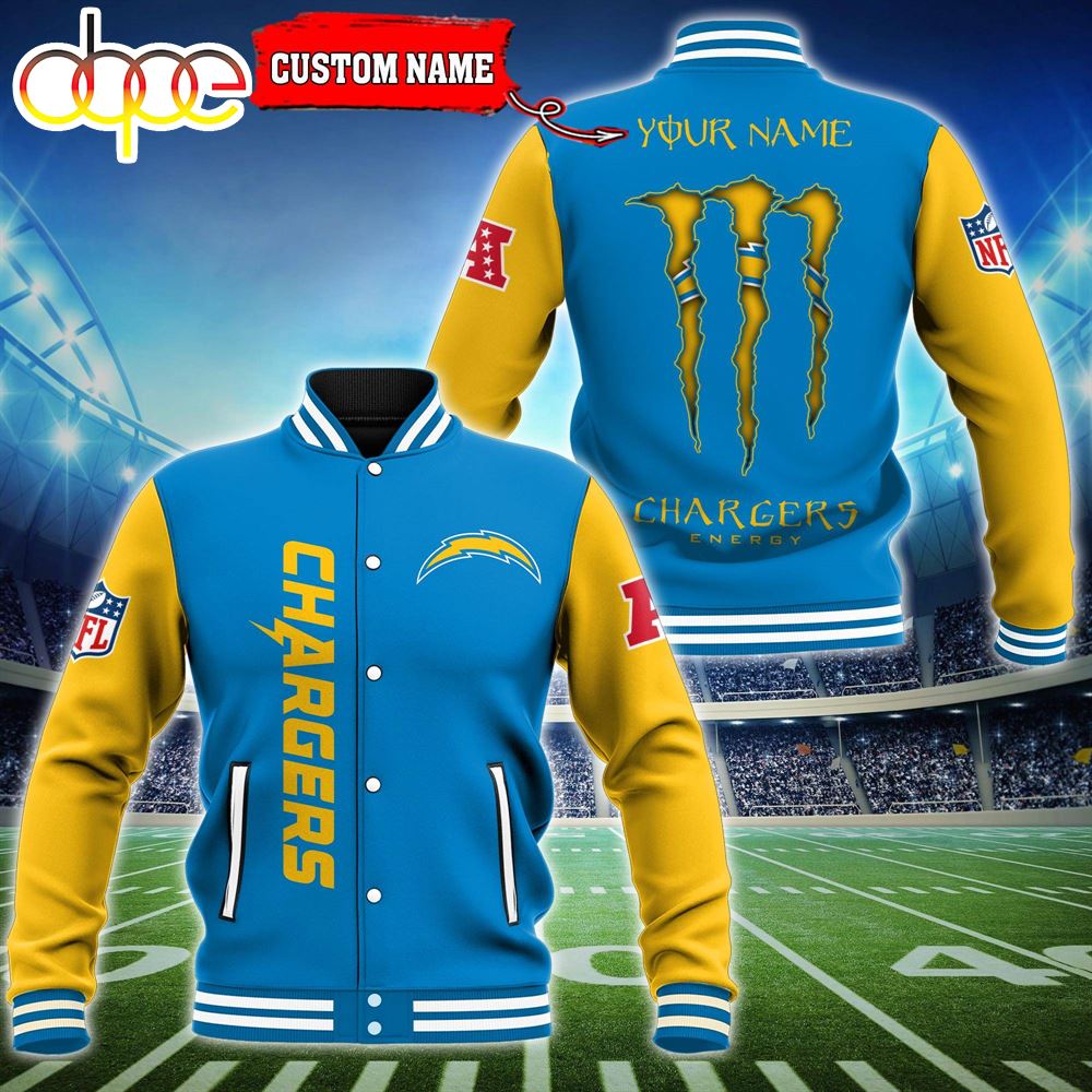 Custom Name - Los Angeles Chargers Baseball Jacket For Fan
