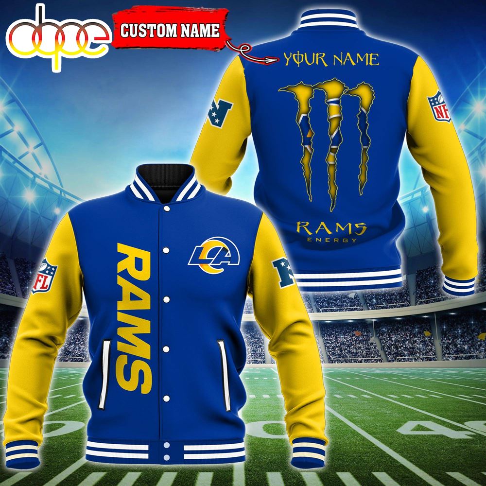 Custom Name - Los Angeles Rams Baseball Jacket For Fan