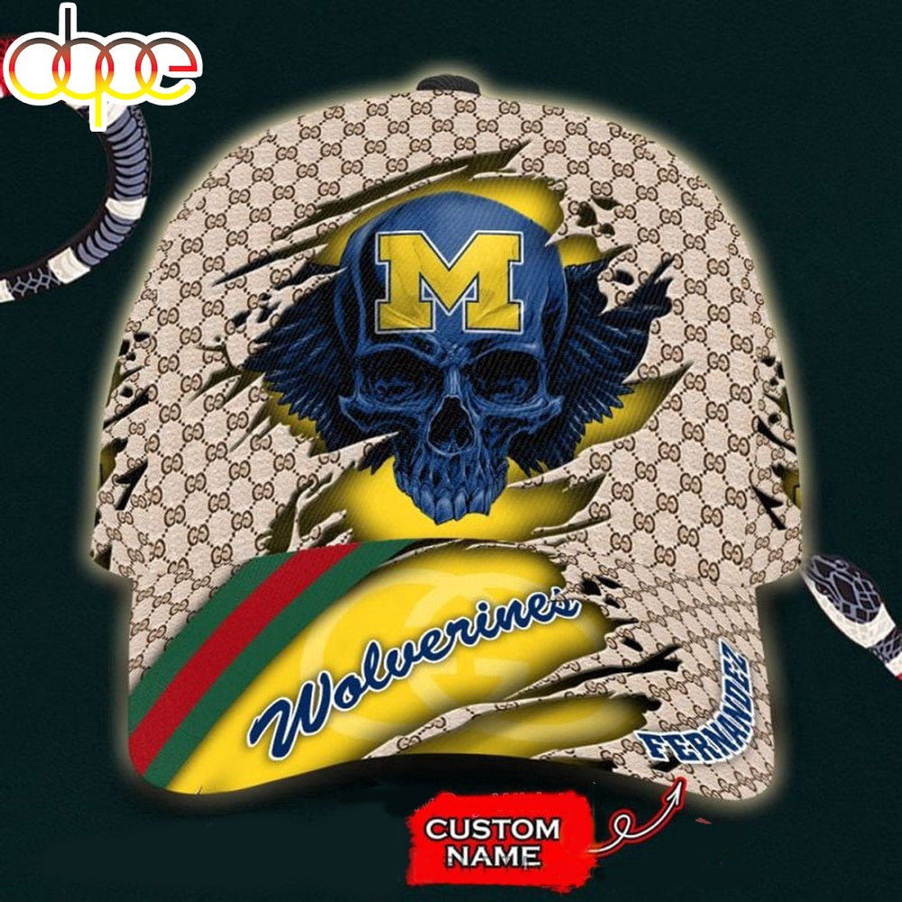 Custom Name NCAA Michigan Wolverines Baseball Cap