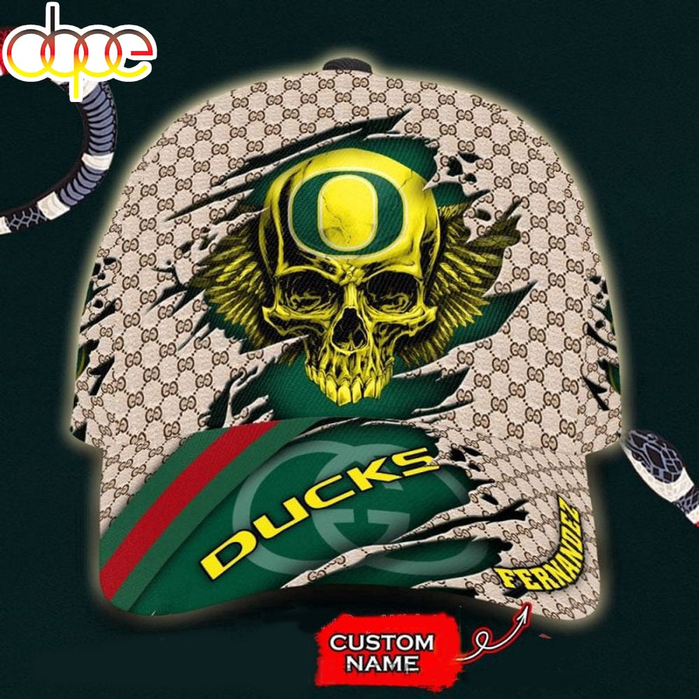 Custom Name NCAA Oregon Ducks Baseball Cap