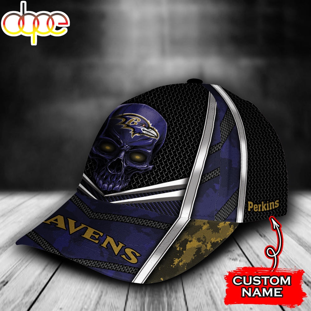 Custom Name NFL Baltimore Ravens Classic Cap