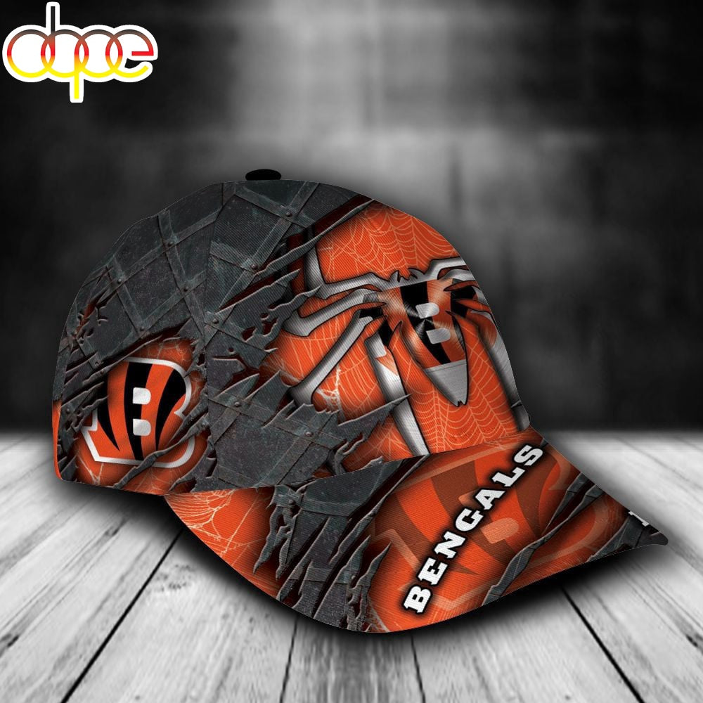 Custom Name NFL Cincinnati Bengals Spider Man All Over Print 3D Classic Cap