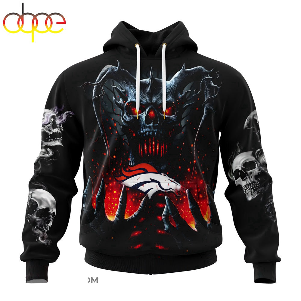 Custom Name NFL Denver Broncos All Over Print Hoodie Shirt For Fans