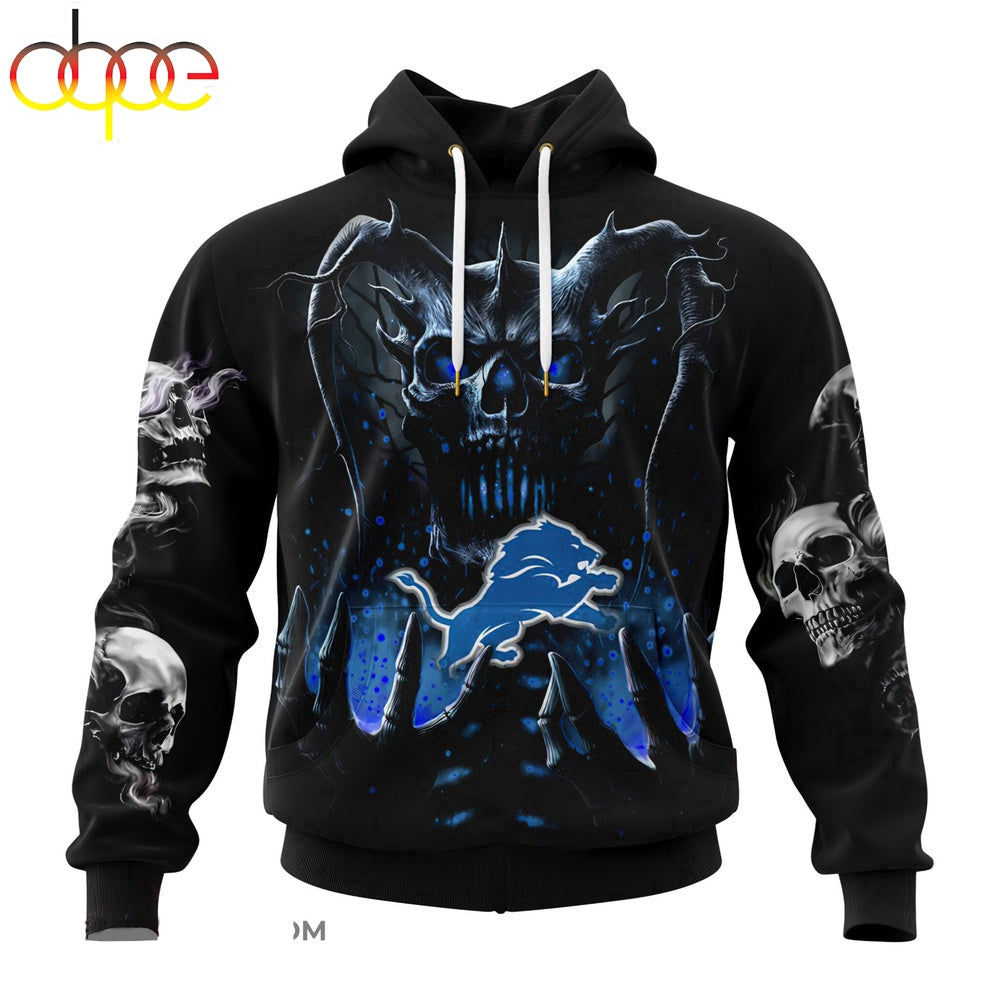 Custom Name NFL Detroit Lions All Over Print Hoodie Shirt For Fans