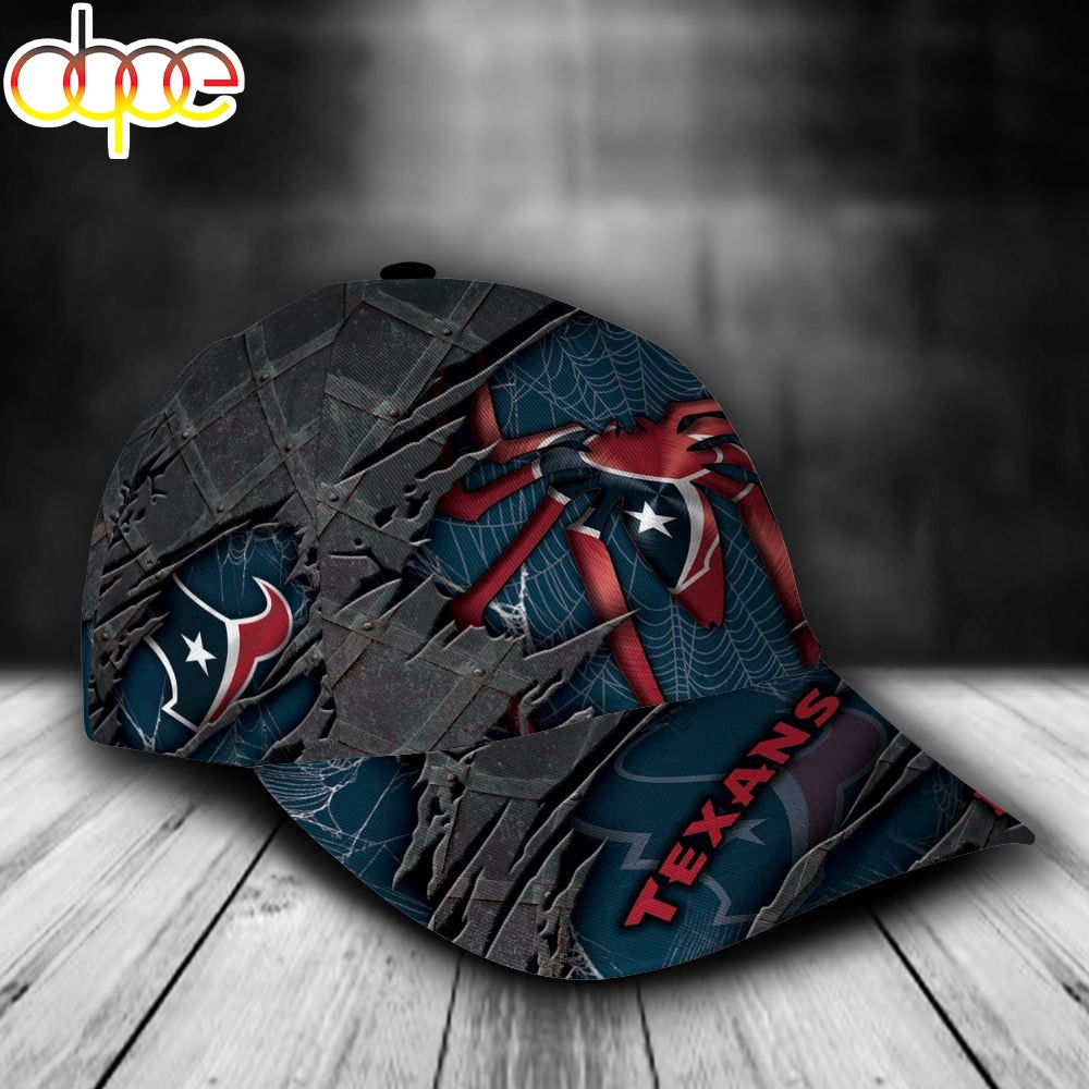 Custom Name NFL Houston Texans Spider Man All Over Print 3D Classic Cap