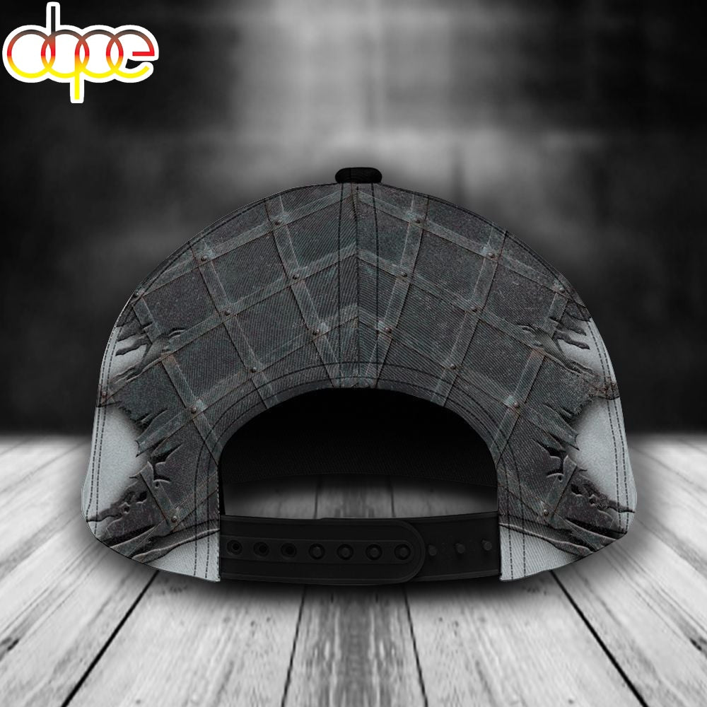 Custom Name NFL Las Vegas Raiders Skull Rivet Pattern All Over Print 3D Classic Cap