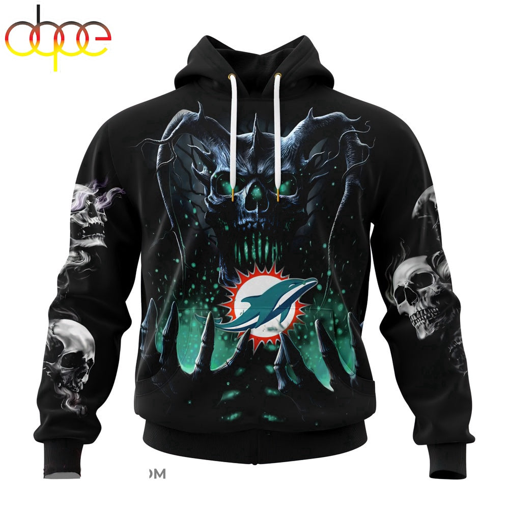 Custom Name NFL Miami Dolphins All Over Print Hoodie Shirt For Fans