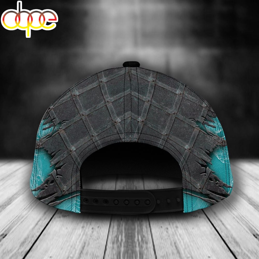 Custom Name NFL Miami Dolphins Spider Man All Over Print - Cyan 3D Classic Cap