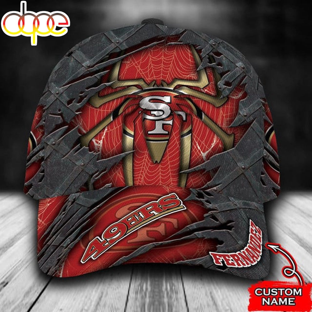 Custom Name NFL San Francisco 49ers Spider-man All Over Print 3D Classic Cap