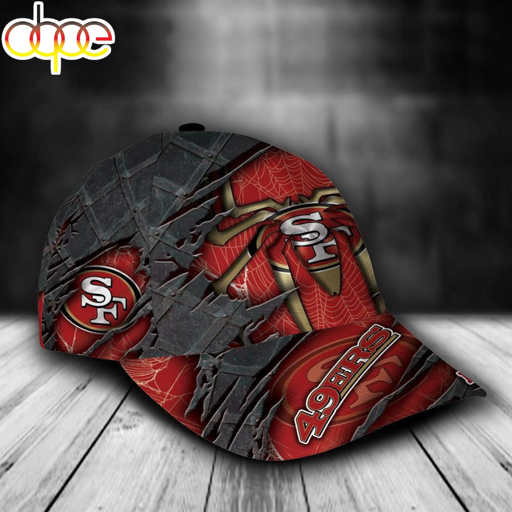 Custom Name NFL San Francisco 49ers Spider-man All Over Print 3D Classic Cap