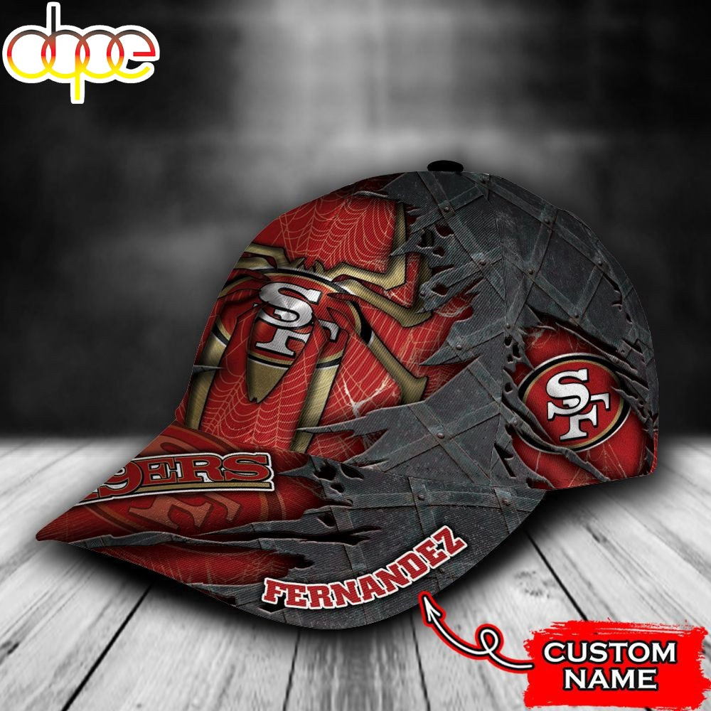 Custom Name NFL San Francisco 49ers Spider-man All Over Print 3D Classic Cap